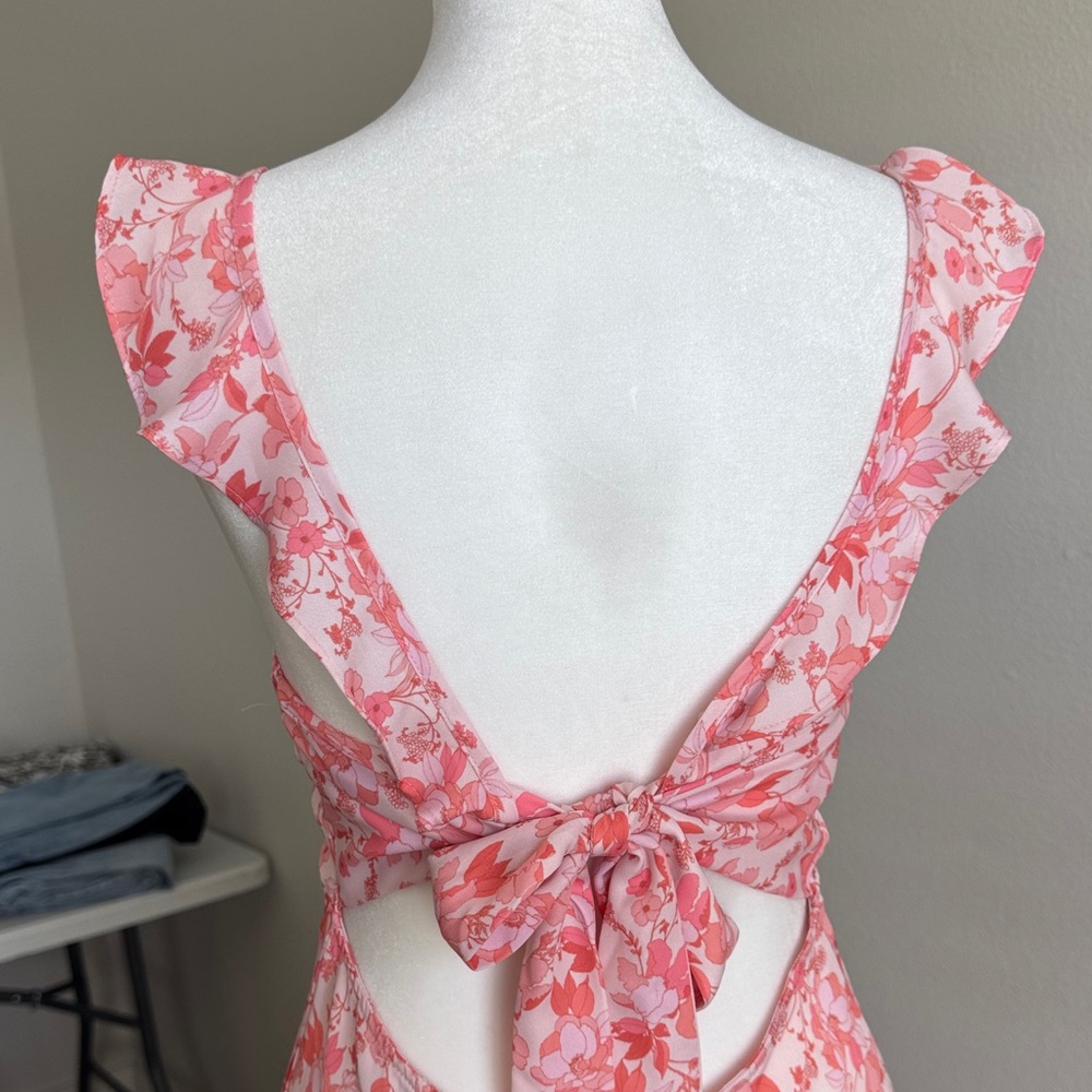 RESA Pink and White Floral jumpsuit - Picture 7 of 11